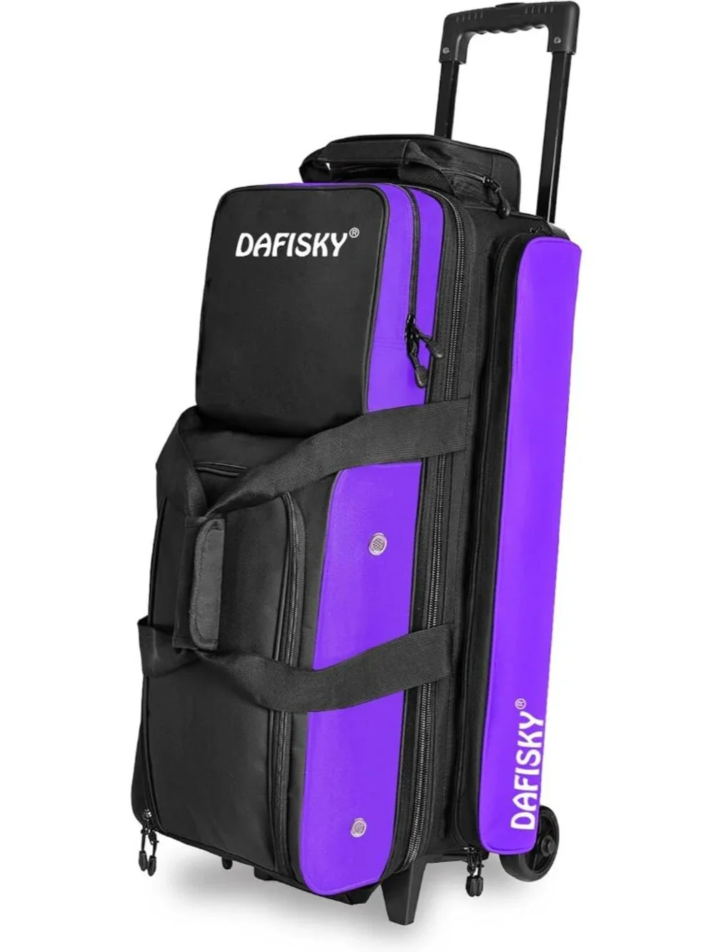 3 Ball Bowling Bags, Roller Bowling Bag with Retractable Handle | Multiple Pocke
